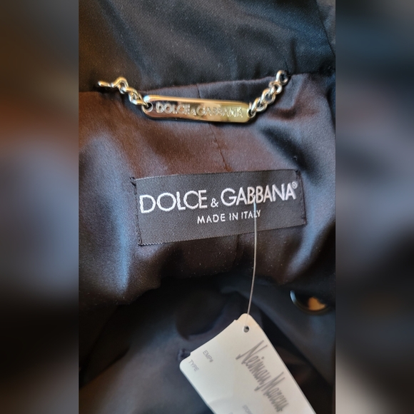 NWT DOLCE & GABBANA BLACK BELTED DOUBLE BREASTED TRENCH COAT 46 10 - Picture 4 of 12